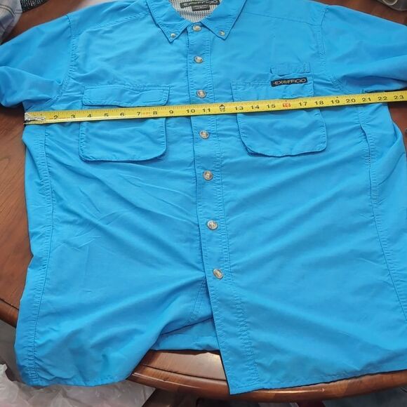 EXOFFICIO Sports or Casual Outdoor Shirt Blue Size Medium - Picture 3 of 8